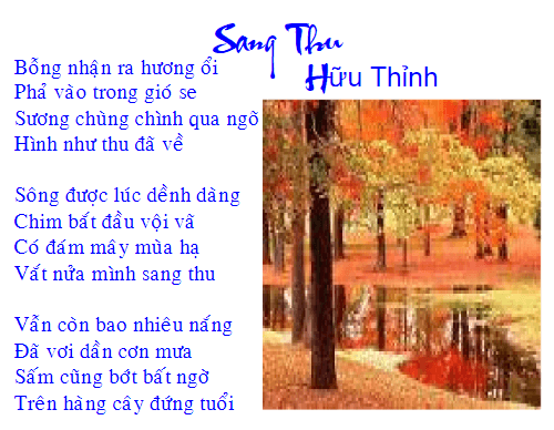 Soạn Văn Sang Thu Lớp 7: Hướng Dẫn Chi Tiết