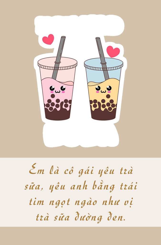 STT thả thính trà sữa chất nhất - Gây thương nhớ với những câu nói ngọt ngào Gallery 2