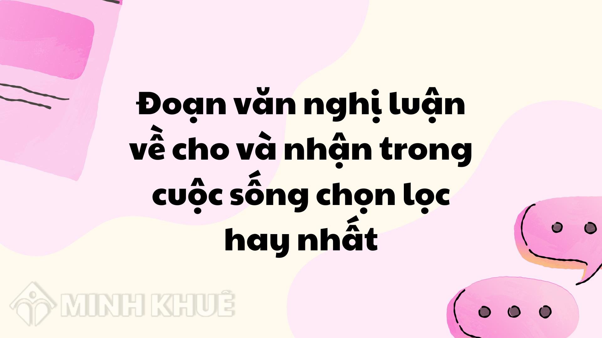 Suy nghĩ về vấn đề cho và nhận trong cuộc sống Gallery 1