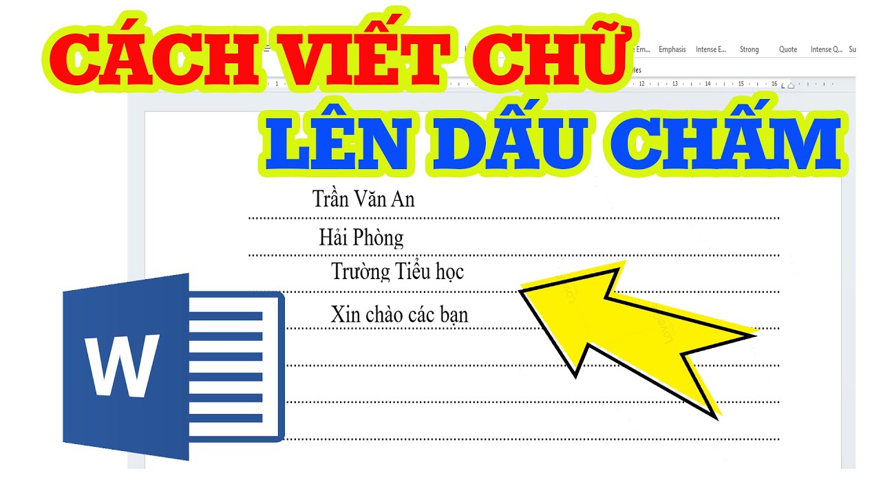 Cách Viết Chữ Đè Lên Dấu Chấm Trong Word Gallery 2