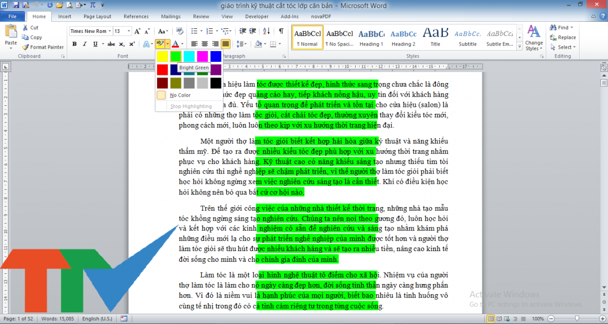 Cách Bôi Đen Ngắt Quãng Trong Word Gallery 2