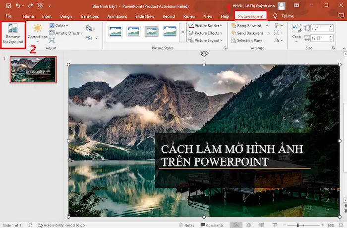 Cách để ảnh chìm trong PowerPoint Gallery 2