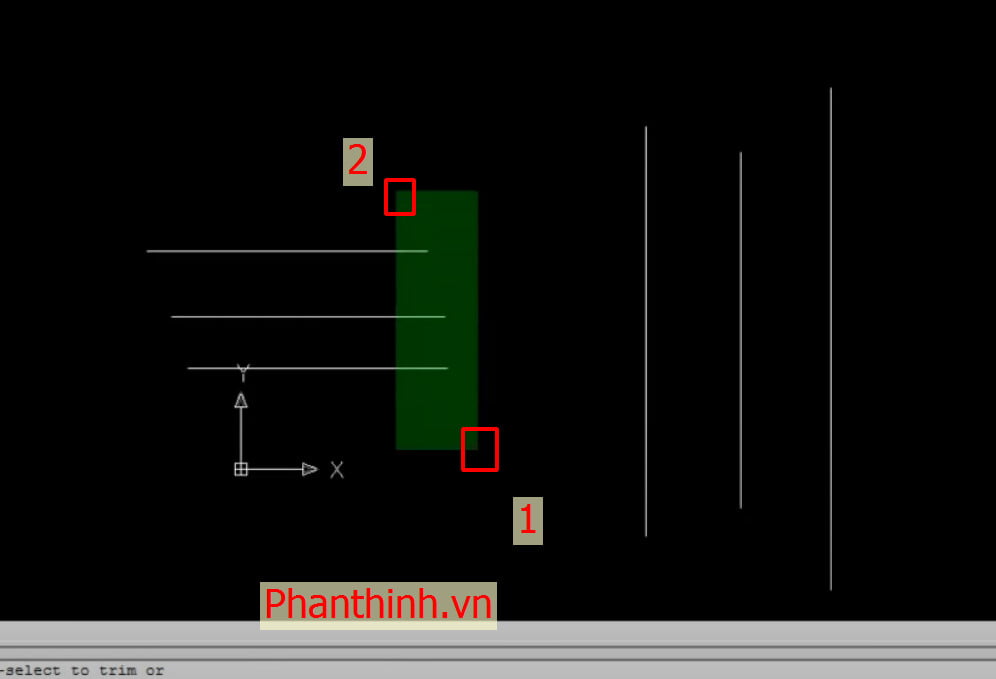 Kéo dài đường thẳng trong CAD Gallery 1