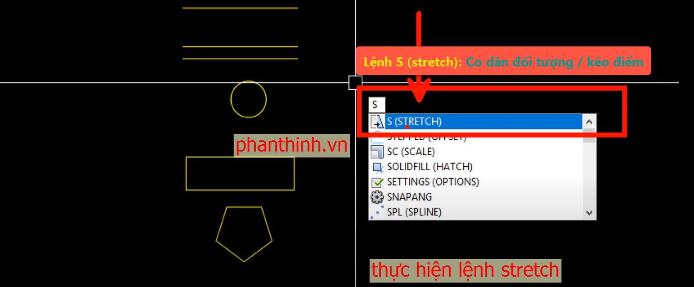 Kéo dài đường thẳng trong CAD Gallery 2