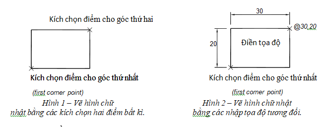 Cách vẽ hình chữ nhật trong CAD Gallery 1