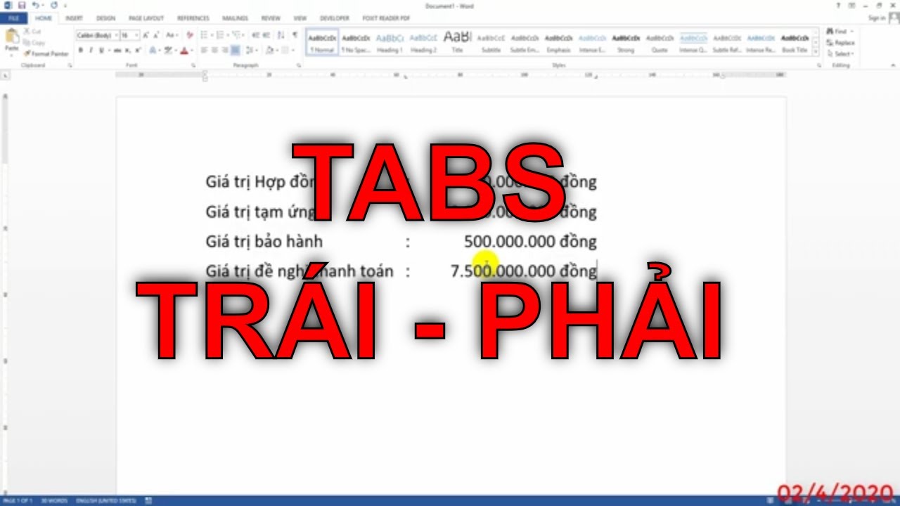 Cách tạo dấu hai chấm thẳng hàng trong Word Gallery 1