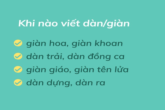 Dàn trải hay giàn trải? Gallery 1