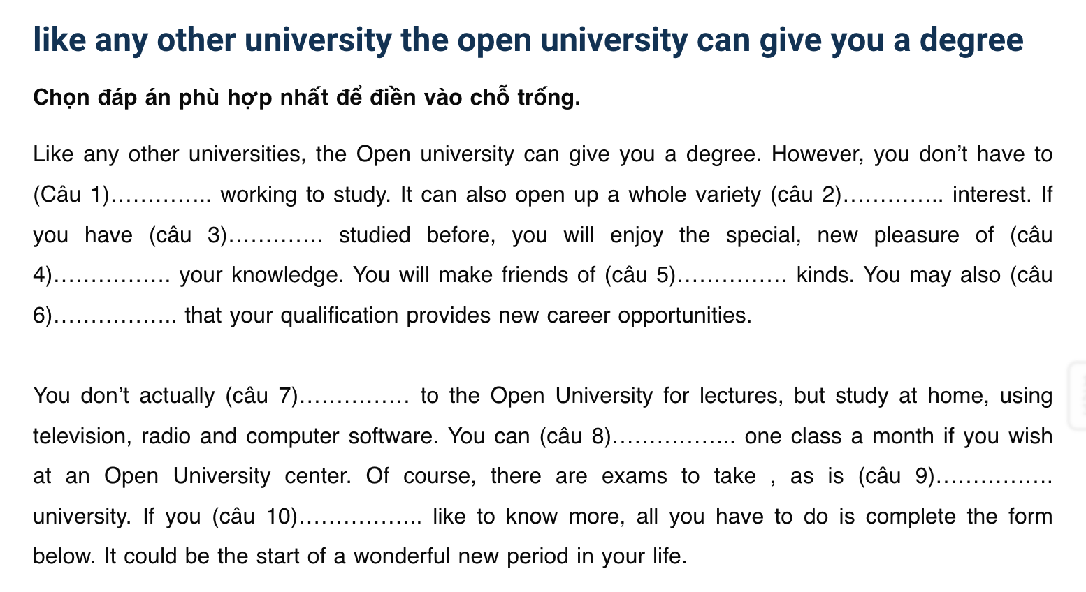 New Opportunities with an Open University Degree Gallery 1