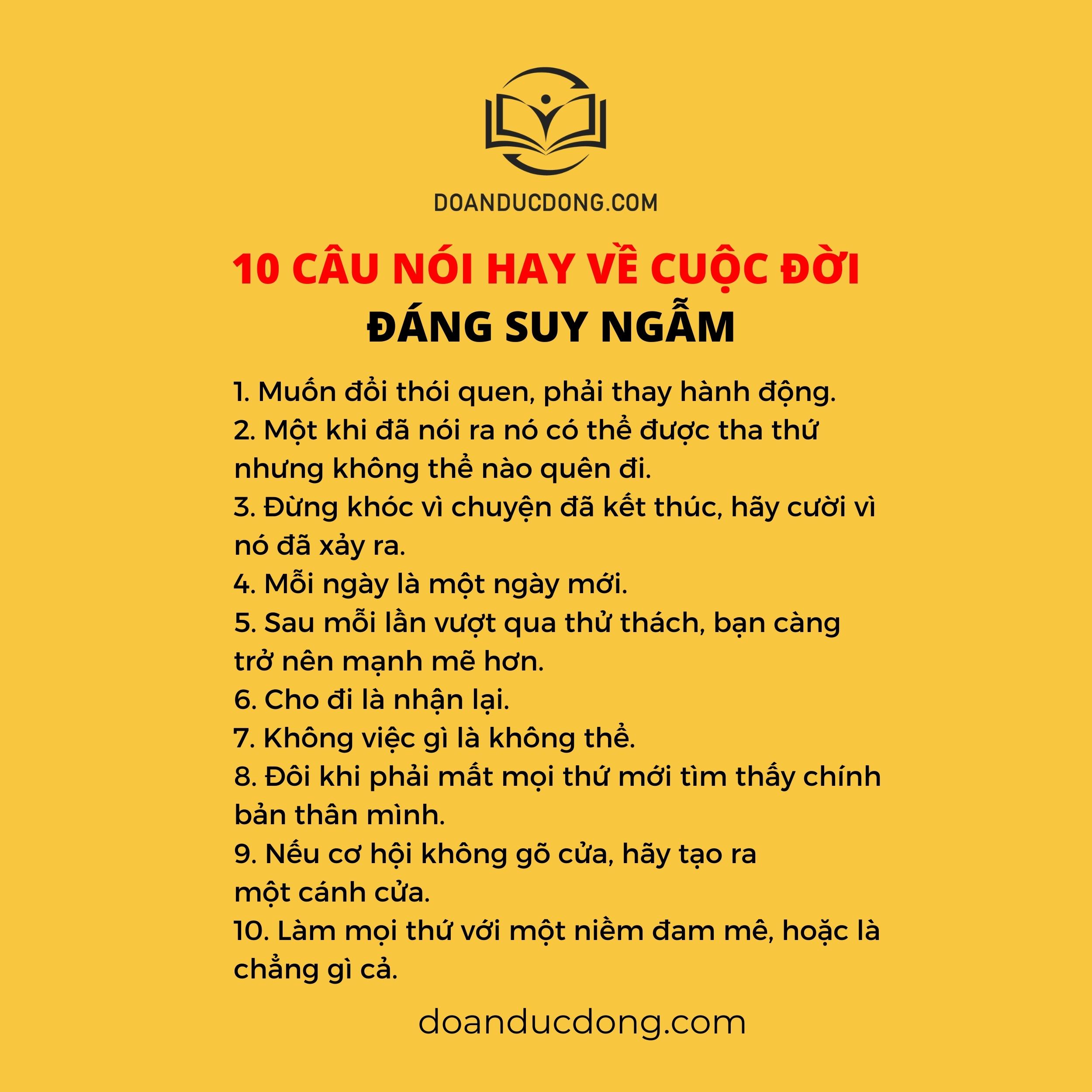 Suy ngẫm những câu nói hay về cuộc sống