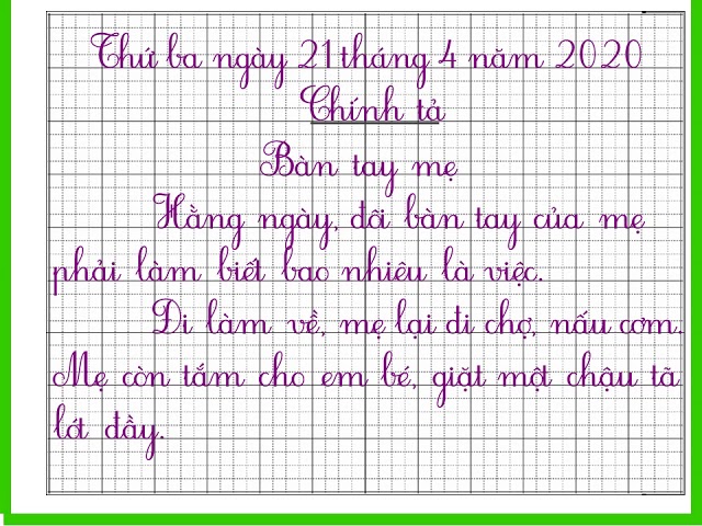 Tả bàn tay mẹ