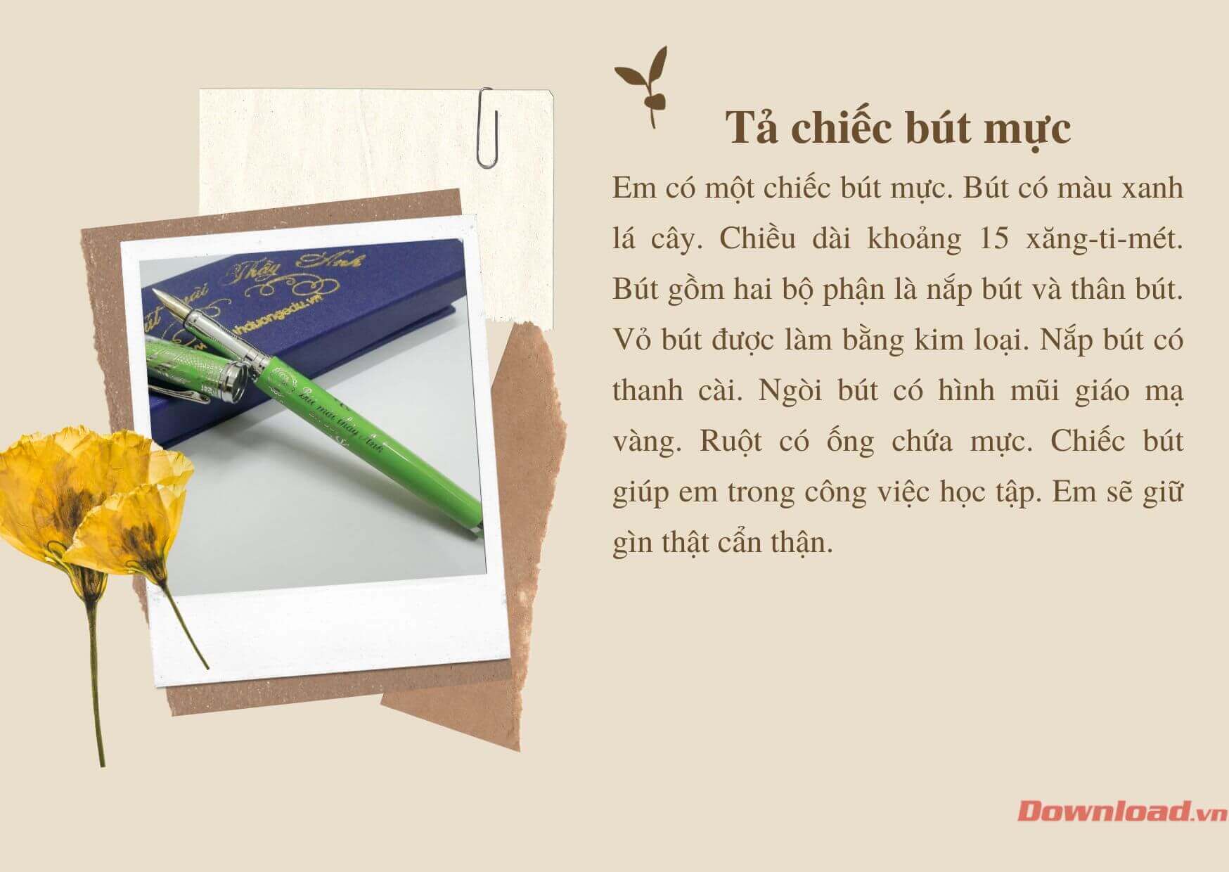 Tả cái bút mực