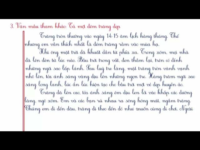 Tả cảnh một đêm trăng đẹp