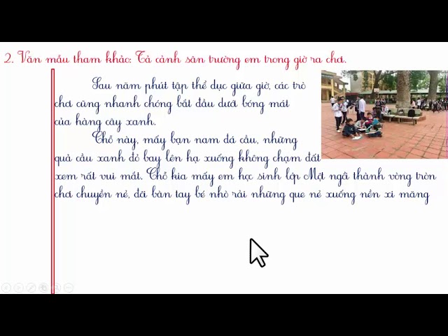 Tả cảnh sân trường em