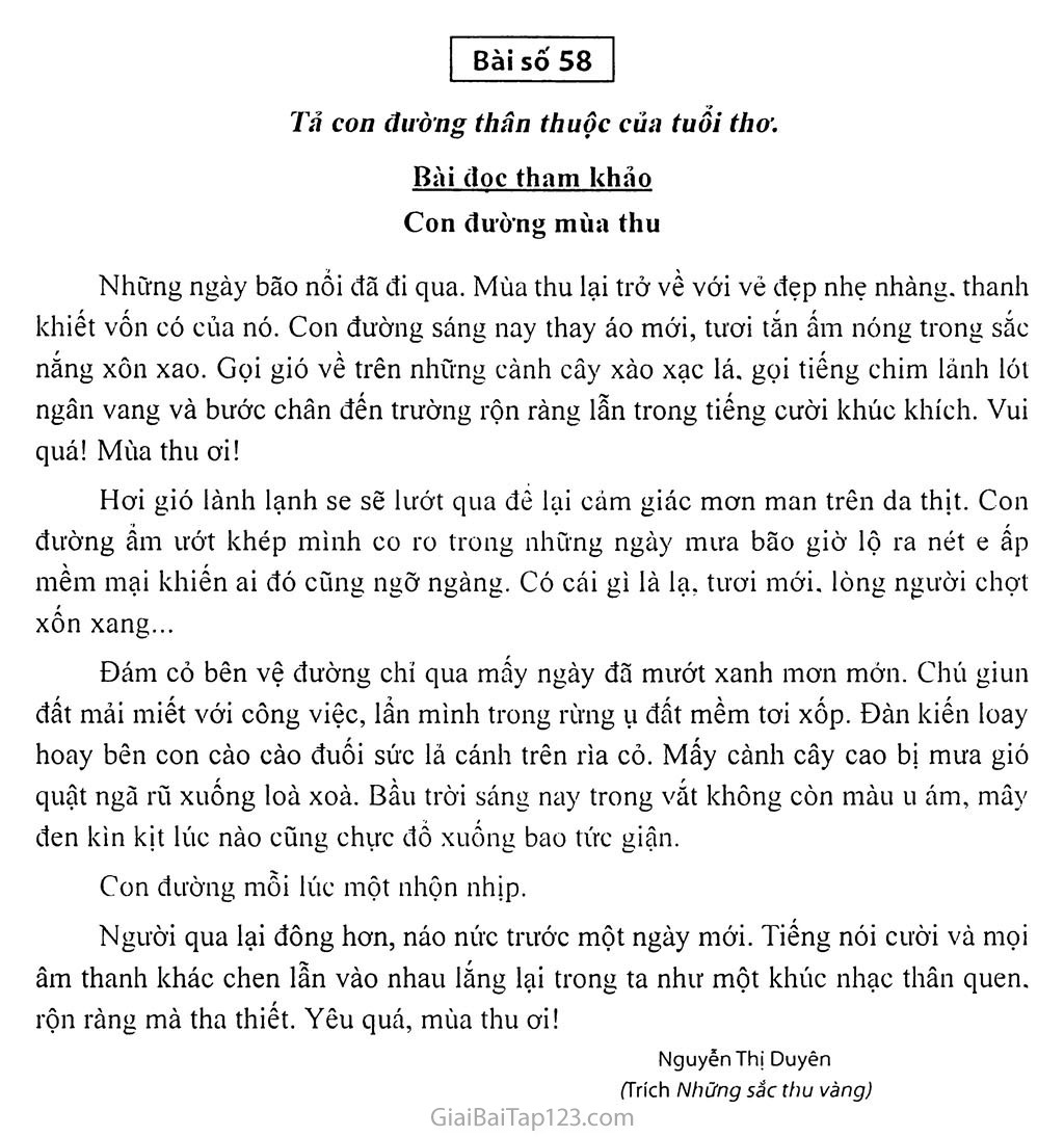 Tả con đường quê em