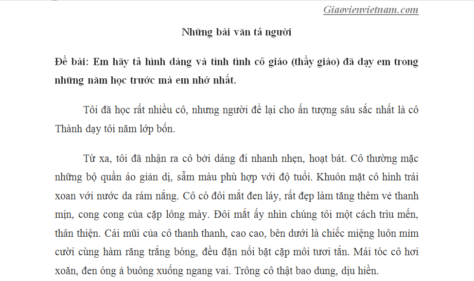 Tả Con Người Lớp 5: Hướng Dẫn Chi Tiết và Ví Dụ Minh Họa