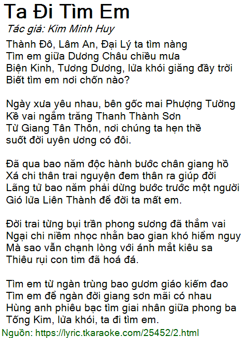Ta Đi Tìm Em