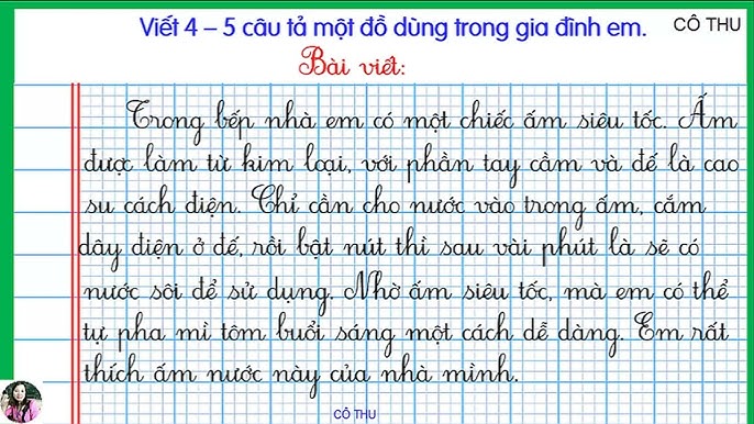 Tả đồ dùng trong nhà