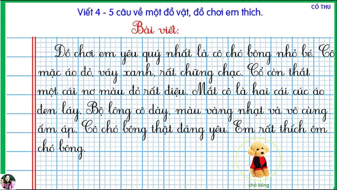 Tả đồ vật em yêu thích lớp 2
