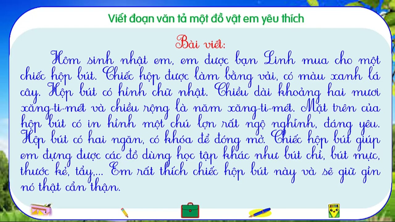 Tả Đồ Vật Ngắn Gọn