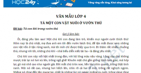 Tả một con vật nuôi ở vườn thú Gallery 1