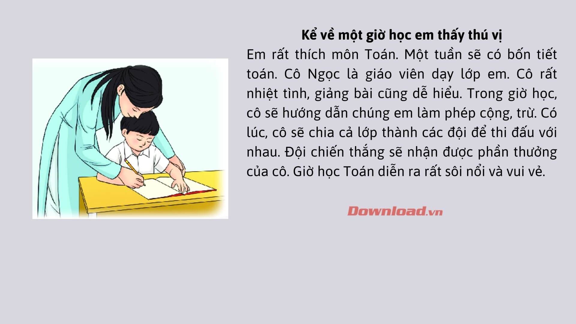 Tả một tiết học mà em yêu thích lớp 6
