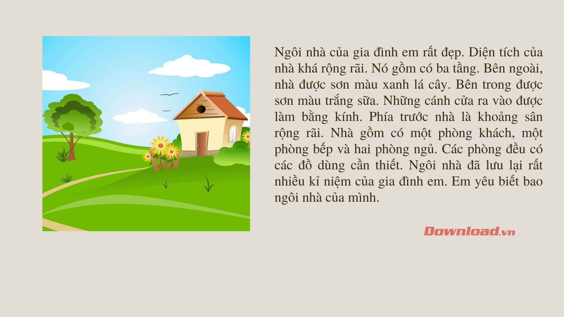 Tả Ngôi Nhà Ngắn Gọn