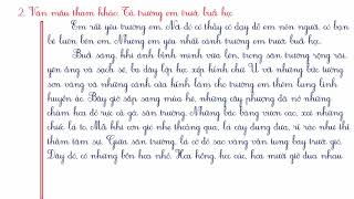 Tả Ngôi Trường Trước Giờ Học