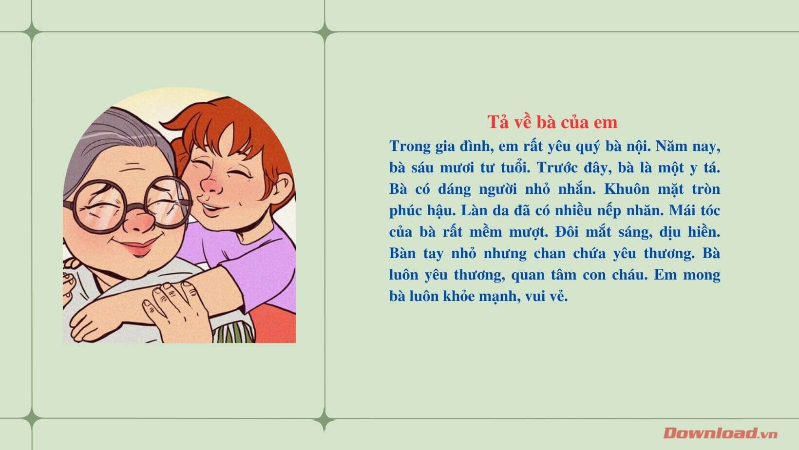 Tả về bà ngoại