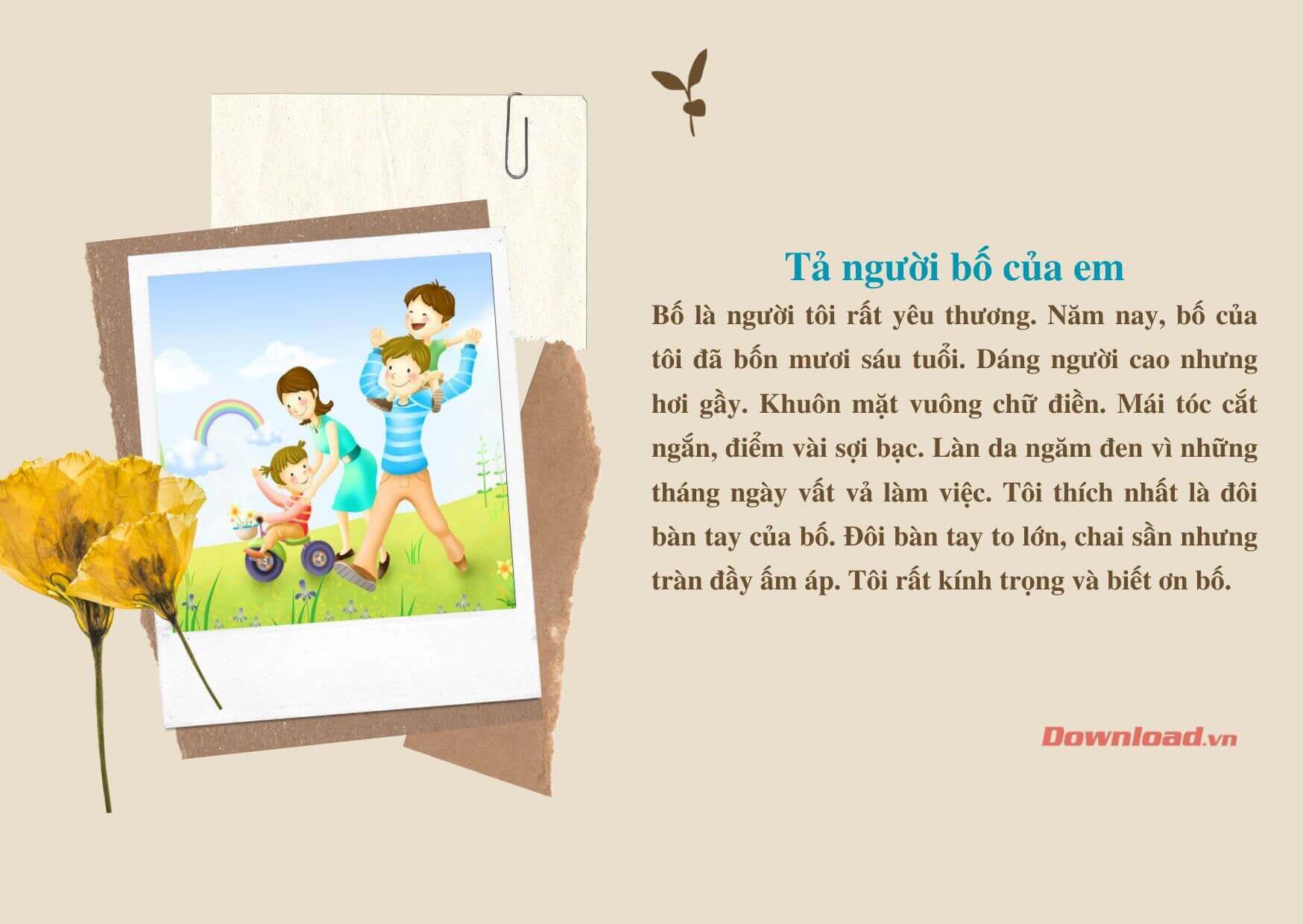 Tả về bố lớp 2