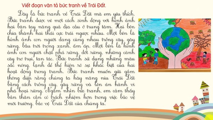 Tả về bức tranh lớp 3
