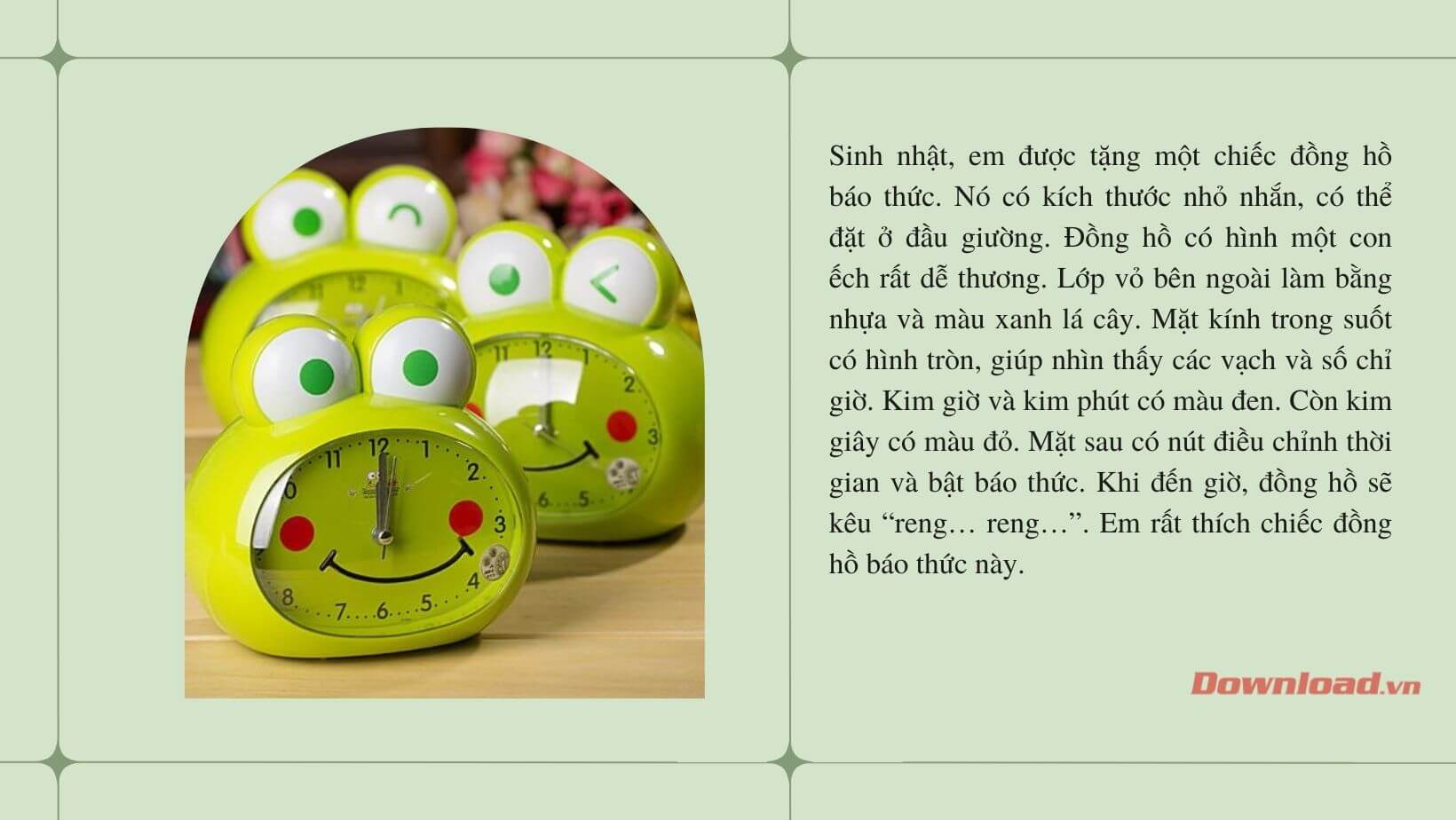Tả về Đồng Hồ
