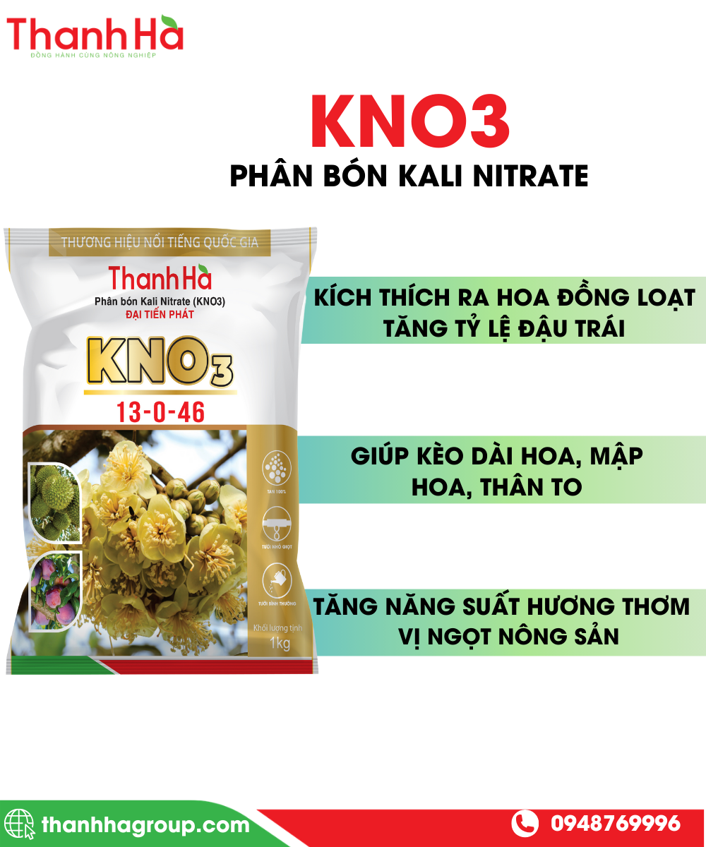 Tác dụng của KNO3 đối với cây trồng