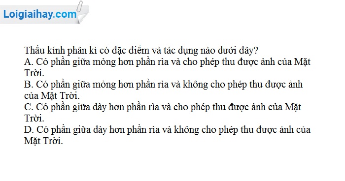 Thấu kính phân kì có đặc điểm và tác dụng nào dưới đây? Gallery 2