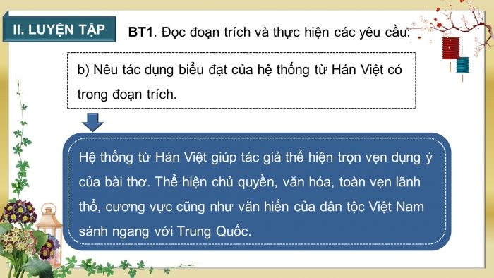 Tác dụng của từ Hán Việt