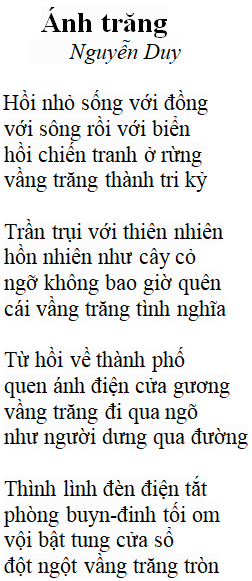 Tác giả và tác phẩm Ánh trăng
