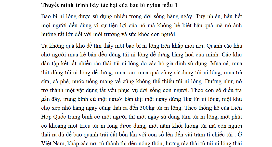 Tác hại khôn lường của bao bì ni lông