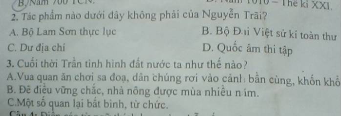 Tác phẩm nào không phải của Nguyễn Trãi?