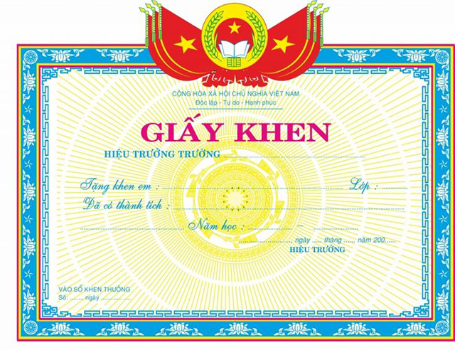 Mẫu Giấy Khen Đẹp File Word Gallery 2
