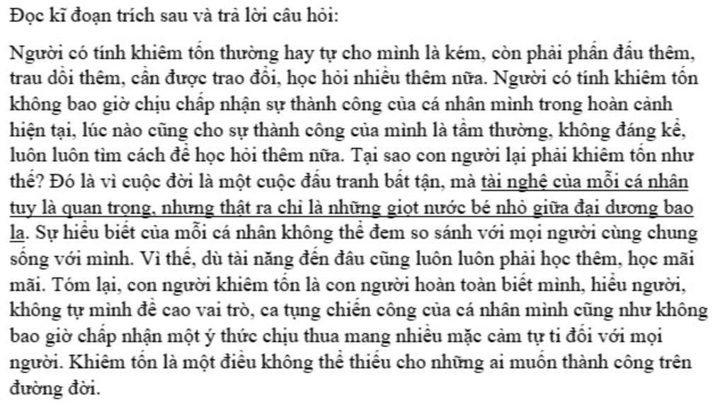 Tài nghệ của mỗi cá nhân tuy là quan trọng nhưng thật ra chỉ là giọt nước nhỏ giữa đại dương bao la