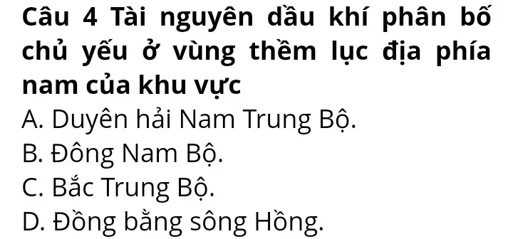 Tài nguyên dầu khí phân bố chủ yếu ở vùng thềm lục địa phía nam của khu vực
