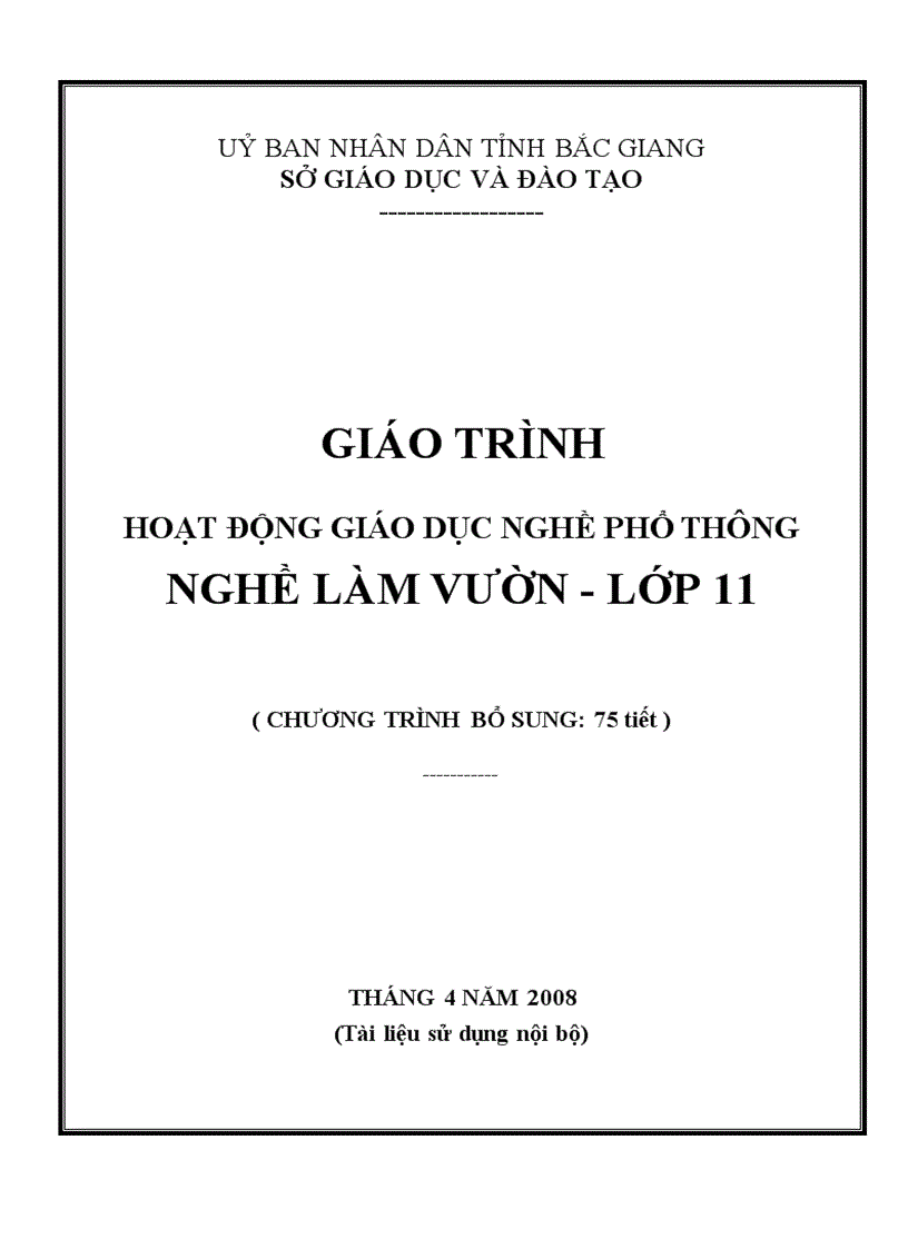 Tài Liệu Sách Nghề Làm Vườn Lớp 11 PDF