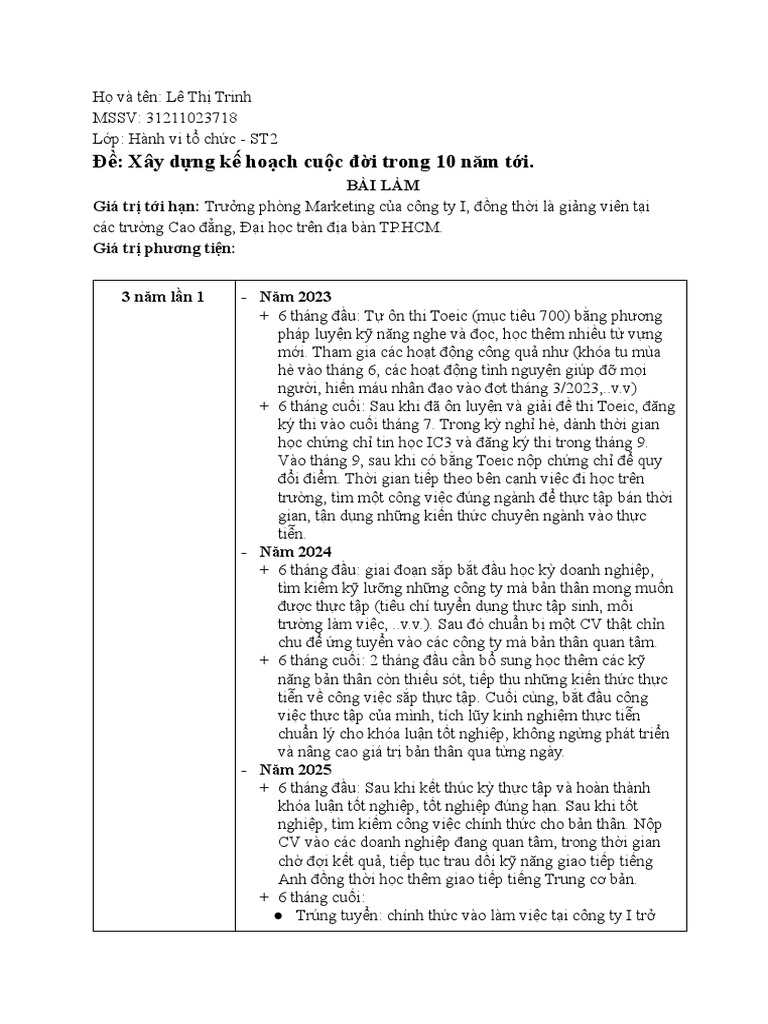 Kế Hoạch Cuộc Đời PDF: Tải xuống mẫu & hướng dẫn lập kế hoạch chi tiết Gallery 1