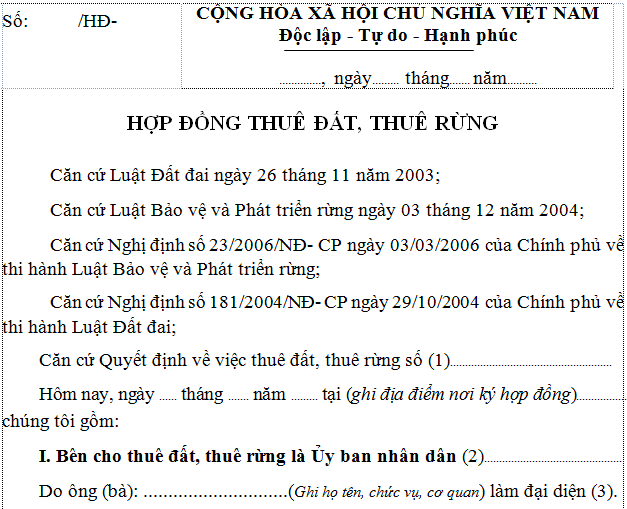 Mẫu Hợp Đồng Thuê Đất: Download File Word Miễn Phí & Hướng Dẫn Gallery 1