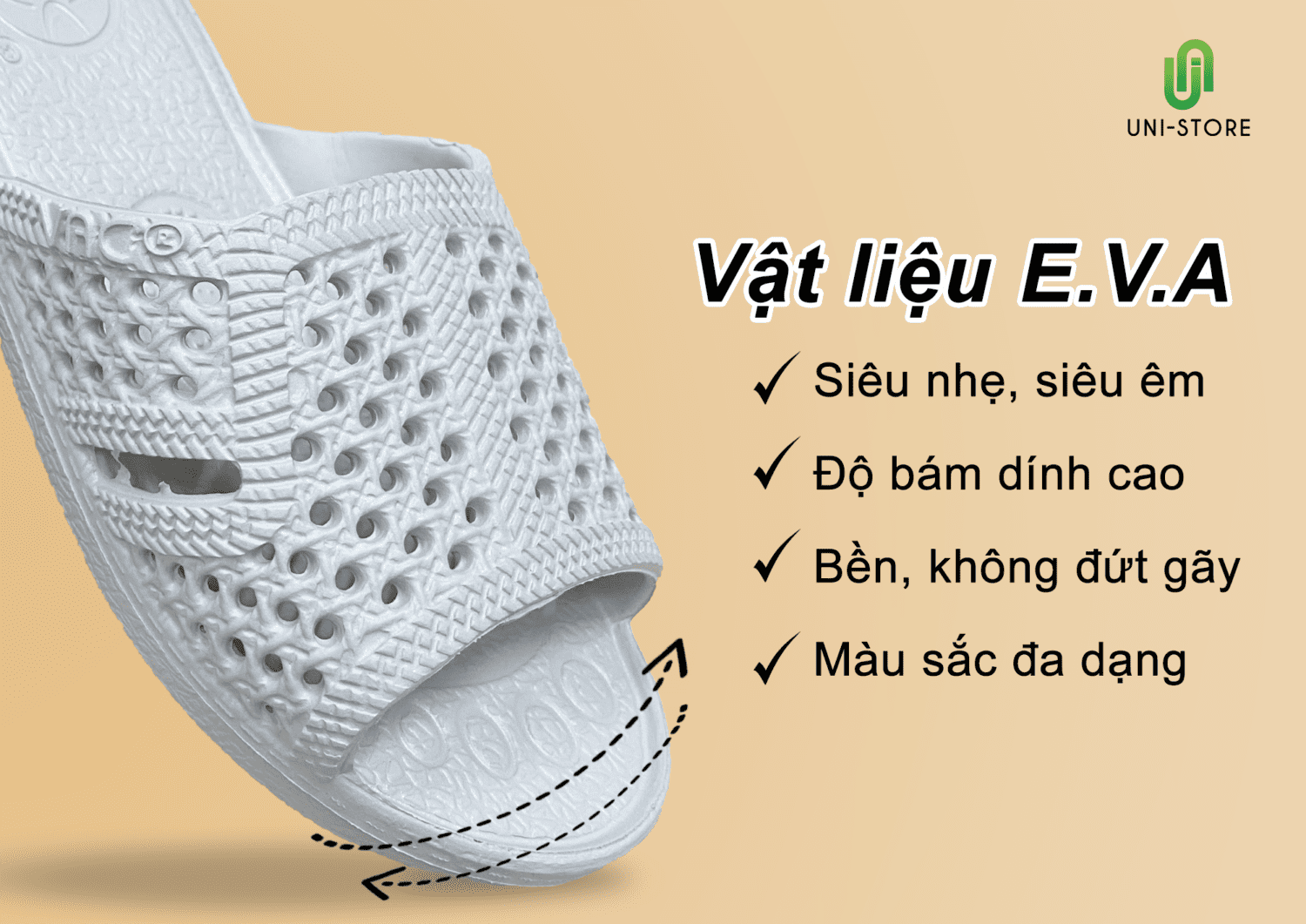 Dép Tổ Ong Màu Trắng Gallery 1