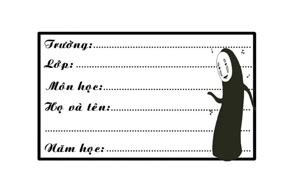 Mẫu Nhãn Vở Đen Trắng Gallery 1