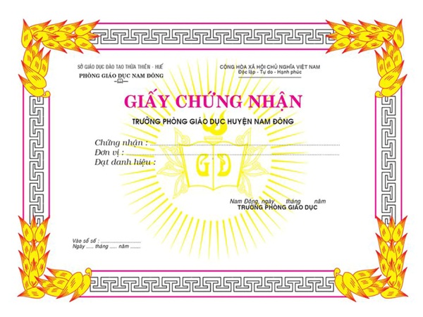 Tải Mẫu Giấy Chứng Nhận Đẹp File Word Gallery 1