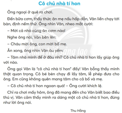 Tại Sao Ông Ngoại Gọi Vân Là Cô Chủ Nhà Tí Hon?