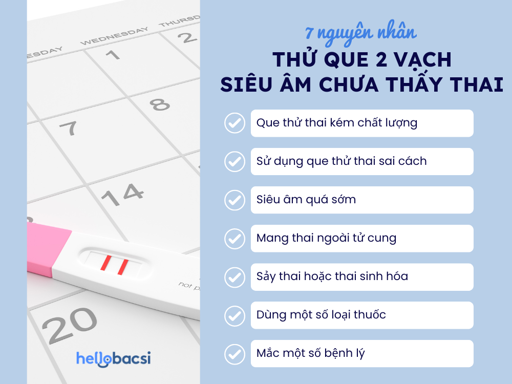 Tại sao thử que 2 vạch mà siêu âm không có thai?