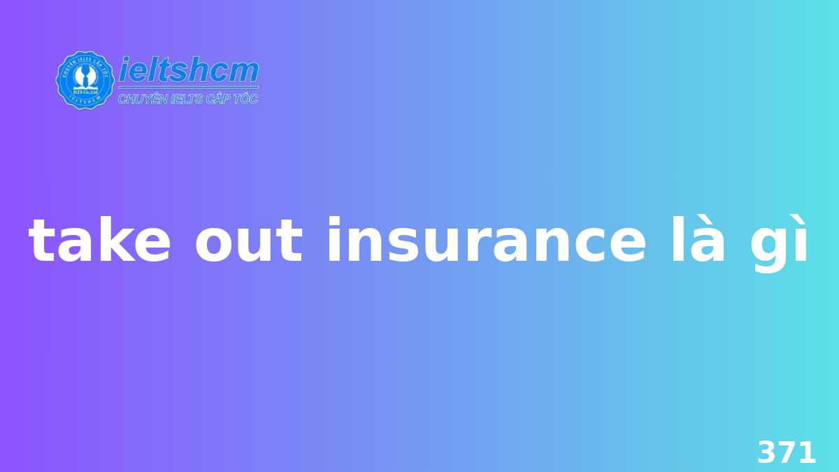 Take Out Insurance Là Gì?