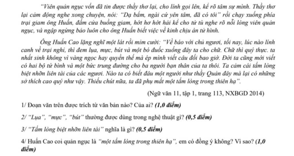 Tấm lòng biệt nhỡn liên tài của viên quản ngục